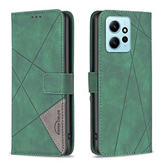 Coque Portefeuille Livre Cuir Etui Clapet B08F pour Xiaomi Redmi Note 12 4G Vert