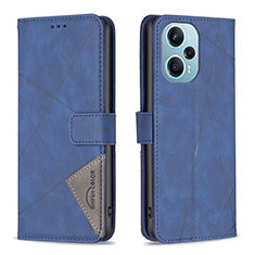 Coque Portefeuille Livre Cuir Etui Clapet B08F pour Xiaomi Redmi Note 12 Turbo 5G Bleu