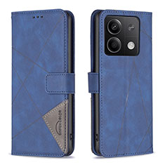 Coque Portefeuille Livre Cuir Etui Clapet B08F pour Xiaomi Redmi Note 13 5G Bleu