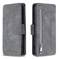 Coque Portefeuille Livre Cuir Etui Clapet B09F pour Samsung Galaxy M11 Gris