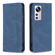 Coque Portefeuille Livre Cuir Etui Clapet B09F pour Xiaomi Mi 12S Pro 5G Bleu