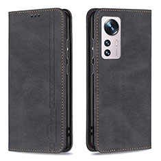 Coque Portefeuille Livre Cuir Etui Clapet B09F pour Xiaomi Mi 12S Pro 5G Noir