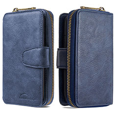Coque Portefeuille Livre Cuir Etui Clapet B10F pour Samsung Galaxy S10 Lite Bleu