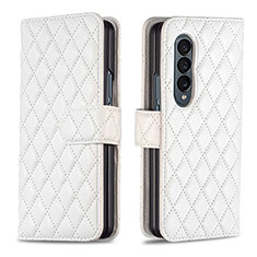 Coque Portefeuille Livre Cuir Etui Clapet B10F pour Samsung Galaxy Z Fold4 5G Blanc