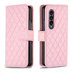 Coque Portefeuille Livre Cuir Etui Clapet B10F pour Samsung Galaxy Z Fold4 5G Or Rose