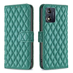 Coque Portefeuille Livre Cuir Etui Clapet B11F pour Motorola Moto E13 Vert