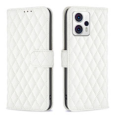 Coque Portefeuille Livre Cuir Etui Clapet B11F pour Motorola Moto G13 Blanc