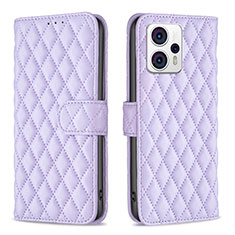 Coque Portefeuille Livre Cuir Etui Clapet B11F pour Motorola Moto G13 Violet