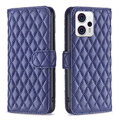 Coque Portefeuille Livre Cuir Etui Clapet B11F pour Motorola Moto G23 Bleu