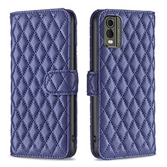 Coque Portefeuille Livre Cuir Etui Clapet B11F pour Nokia C32 Bleu