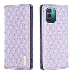 Coque Portefeuille Livre Cuir Etui Clapet B11F pour Nokia G21 Violet