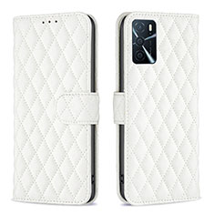 Coque Portefeuille Livre Cuir Etui Clapet B11F pour Oppo A16 Blanc