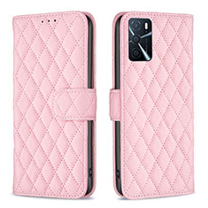 Coque Portefeuille Livre Cuir Etui Clapet B11F pour Oppo A16 Or Rose