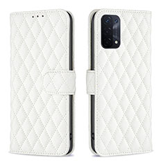 Coque Portefeuille Livre Cuir Etui Clapet B11F pour Oppo A54 5G Blanc