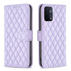 Coque Portefeuille Livre Cuir Etui Clapet B11F pour Oppo A54 5G Violet