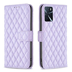 Coque Portefeuille Livre Cuir Etui Clapet B11F pour Oppo A54s Violet