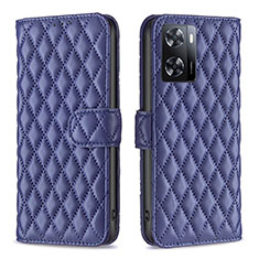 Coque Portefeuille Livre Cuir Etui Clapet B11F pour Oppo A57 4G Bleu