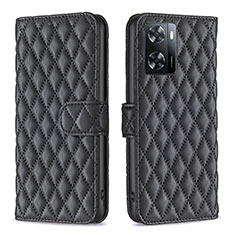 Coque Portefeuille Livre Cuir Etui Clapet B11F pour Oppo A57 4G Noir