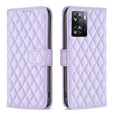 Coque Portefeuille Livre Cuir Etui Clapet B11F pour Oppo A57s Violet