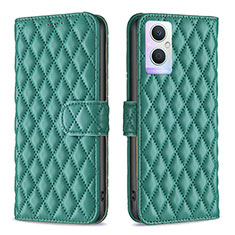 Coque Portefeuille Livre Cuir Etui Clapet B11F pour Oppo A96 5G Vert