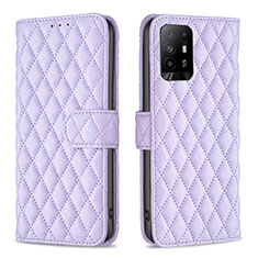 Coque Portefeuille Livre Cuir Etui Clapet B11F pour Oppo F19 Pro+ Plus 5G Violet