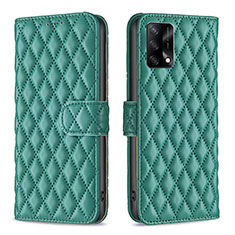 Coque Portefeuille Livre Cuir Etui Clapet B11F pour Oppo F19 Vert