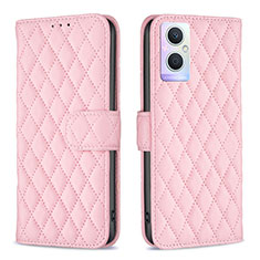 Coque Portefeuille Livre Cuir Etui Clapet B11F pour Oppo F21 Pro 5G Or Rose