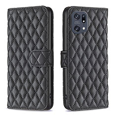 Coque Portefeuille Livre Cuir Etui Clapet B11F pour Oppo Find X5 Pro 5G Noir