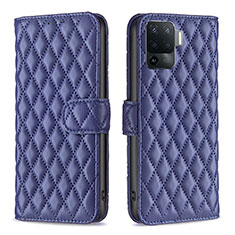 Coque Portefeuille Livre Cuir Etui Clapet B11F pour Oppo Reno5 F Bleu