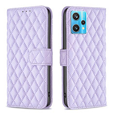 Coque Portefeuille Livre Cuir Etui Clapet B11F pour Realme 9 4G Violet