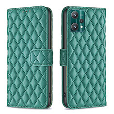 Coque Portefeuille Livre Cuir Etui Clapet B11F pour Realme 9 Pro 5G Vert