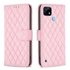 Coque Portefeuille Livre Cuir Etui Clapet B11F pour Realme C21 Or Rose