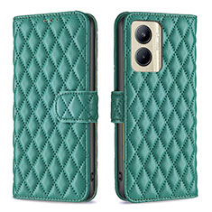 Coque Portefeuille Livre Cuir Etui Clapet B11F pour Realme C33 (2023) Vert