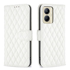 Coque Portefeuille Livre Cuir Etui Clapet B11F pour Realme C33 Blanc