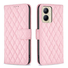 Coque Portefeuille Livre Cuir Etui Clapet B11F pour Realme C33 Or Rose