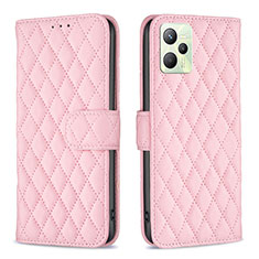 Coque Portefeuille Livre Cuir Etui Clapet B11F pour Realme C35 Or Rose