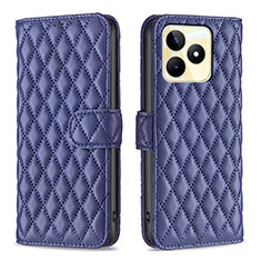 Coque Portefeuille Livre Cuir Etui Clapet B11F pour Realme C51 Bleu