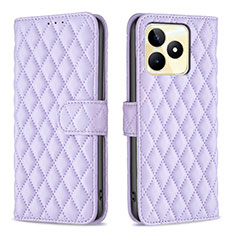 Coque Portefeuille Livre Cuir Etui Clapet B11F pour Realme C51 Violet