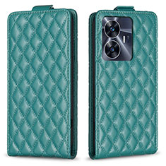 Coque Portefeuille Livre Cuir Etui Clapet B11F pour Realme C55 Vert