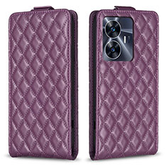 Coque Portefeuille Livre Cuir Etui Clapet B11F pour Realme C55 Violet