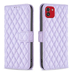 Coque Portefeuille Livre Cuir Etui Clapet B11F pour Samsung Galaxy A03 Violet