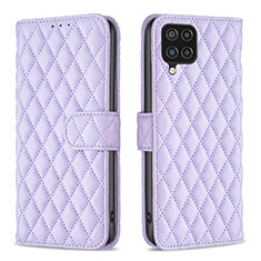 Coque Portefeuille Livre Cuir Etui Clapet B11F pour Samsung Galaxy A12 5G Violet