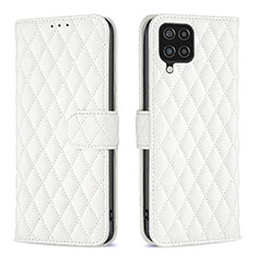 Coque Portefeuille Livre Cuir Etui Clapet B11F pour Samsung Galaxy A12 Blanc