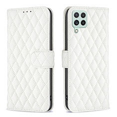 Coque Portefeuille Livre Cuir Etui Clapet B11F pour Samsung Galaxy A22 4G Blanc