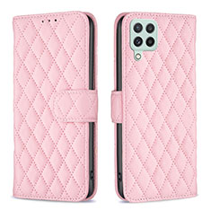 Coque Portefeuille Livre Cuir Etui Clapet B11F pour Samsung Galaxy A22 4G Or Rose