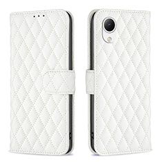 Coque Portefeuille Livre Cuir Etui Clapet B11F pour Samsung Galaxy A23e 5G Blanc