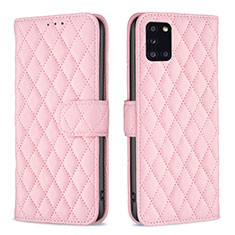 Coque Portefeuille Livre Cuir Etui Clapet B11F pour Samsung Galaxy A31 Or Rose