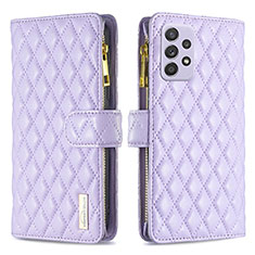 Coque Portefeuille Livre Cuir Etui Clapet B11F pour Samsung Galaxy A52 4G Violet