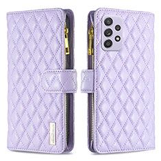Coque Portefeuille Livre Cuir Etui Clapet B11F pour Samsung Galaxy A52s 5G Violet