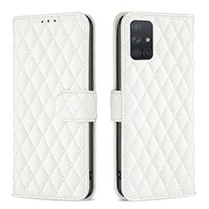 Coque Portefeuille Livre Cuir Etui Clapet B11F pour Samsung Galaxy A71 4G A715 Blanc